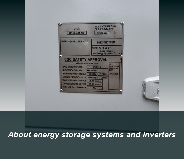 About energy storage systems and inverters
