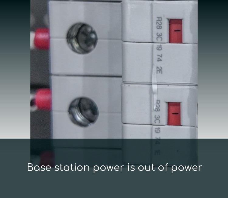 Base station power is out of power