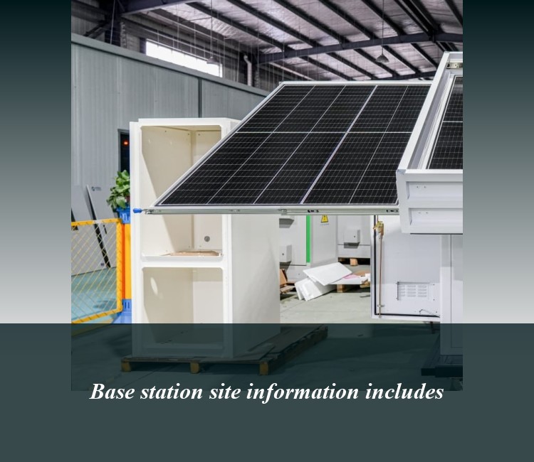 Base station site information includes