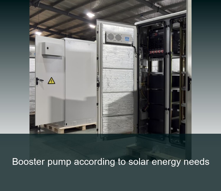 Booster pump according to solar energy needs