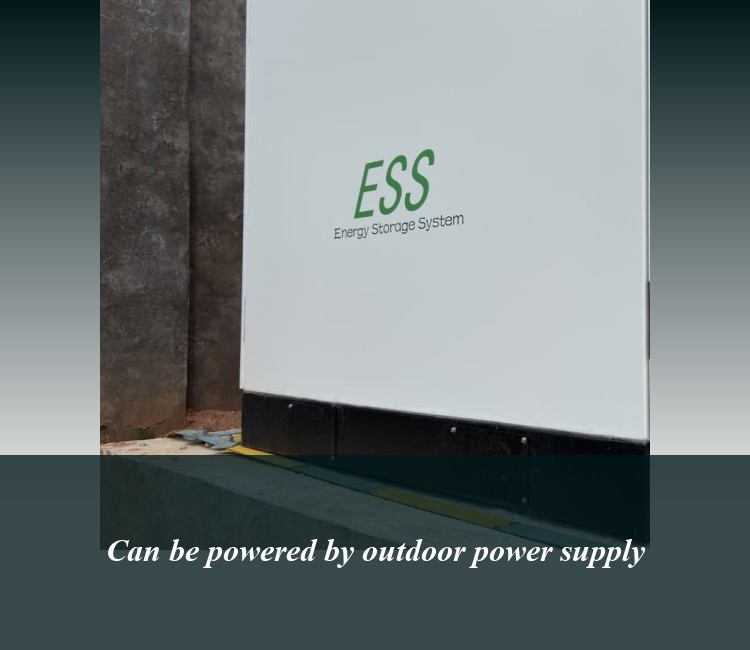 Can be powered by outdoor power supply