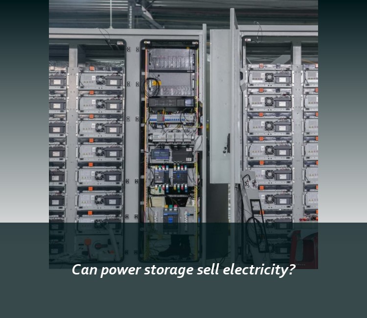 Can power storage sell electricity?