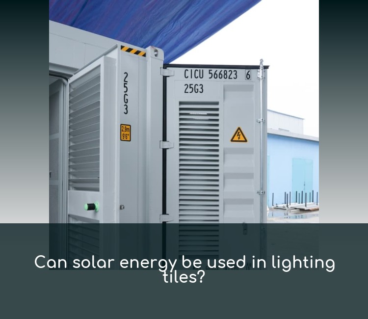 Can solar energy be used in lighting tiles?