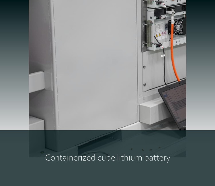 Containerized cube lithium battery