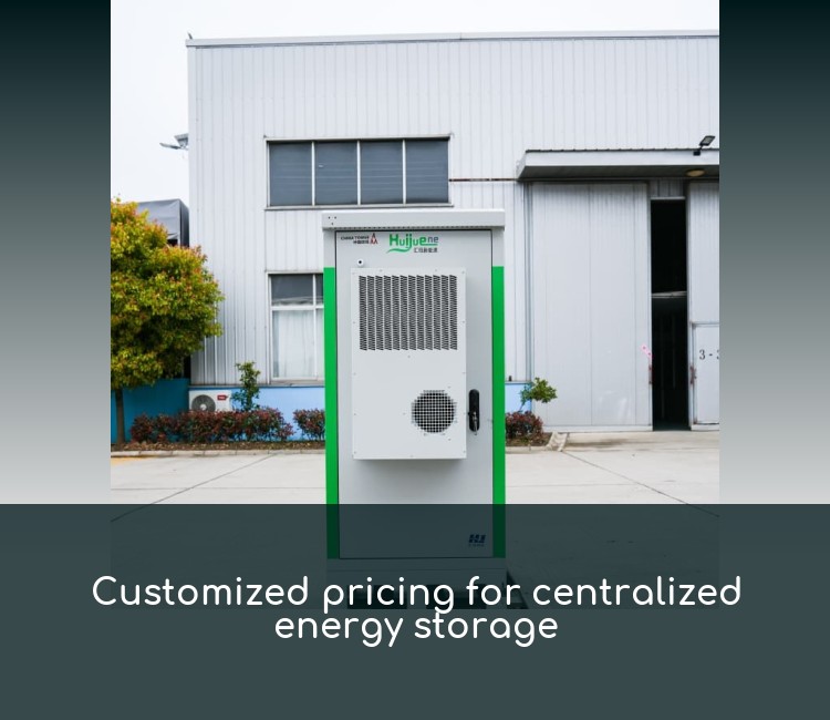 Customized pricing for centralized energy storage
