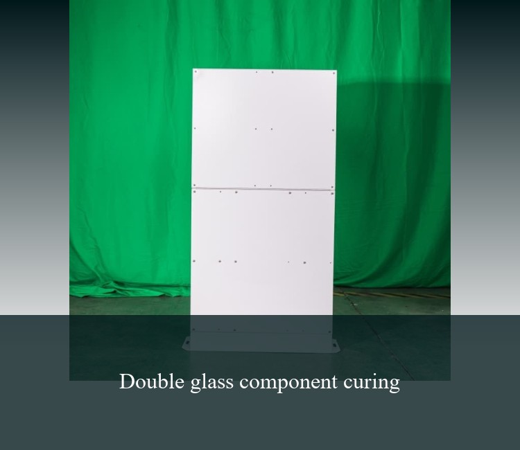 Double glass component curing