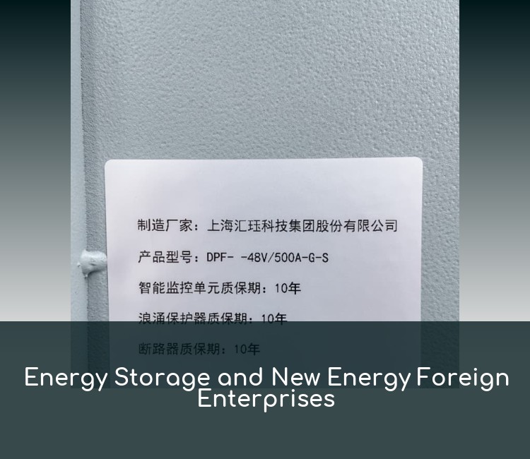 Energy Storage and New Energy Foreign Enterprises