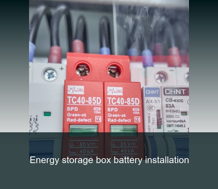 Energy storage box battery installation