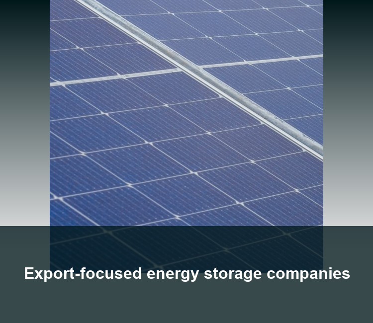 Export-focused energy storage companies