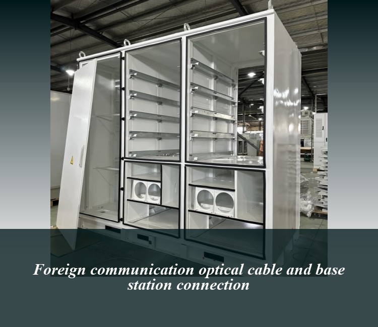 Foreign communication optical cable and base station connection