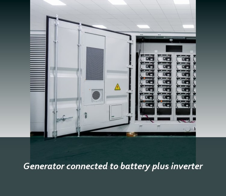 Generator connected to battery plus inverter