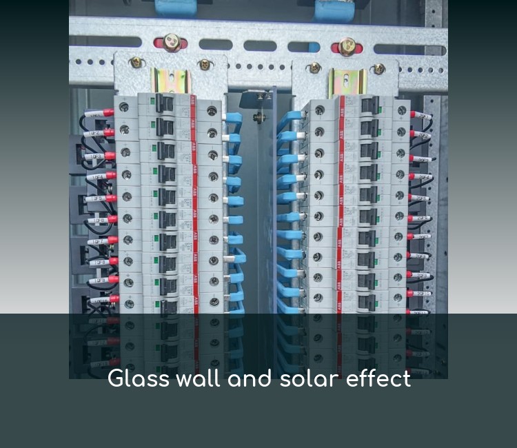 Glass wall and solar effect