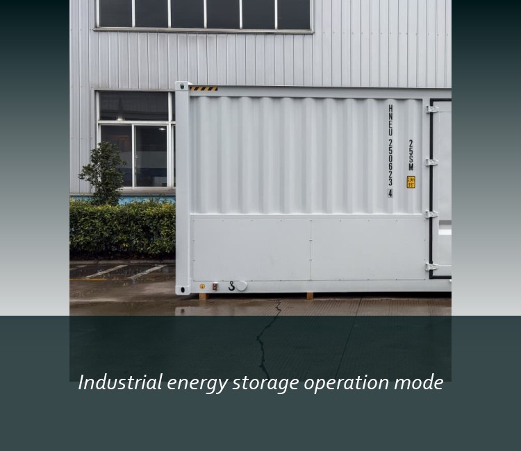 Industrial energy storage operation mode
