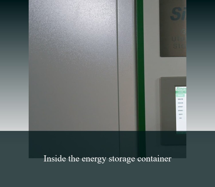 Inside the energy storage container