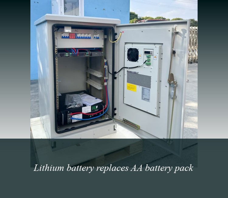 Lithium battery replaces AA battery pack