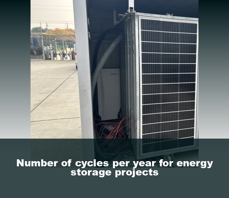 Number of cycles per year for energy storage projects