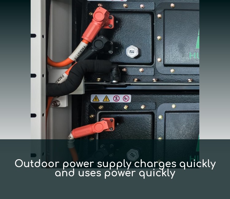 Outdoor power supply charges quickly and uses power quickly