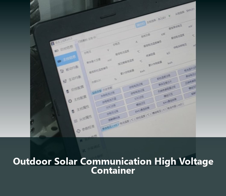 Outdoor Solar Communication High Voltage Container