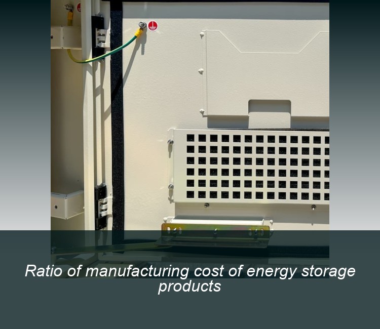 Ratio of manufacturing cost of energy storage products
