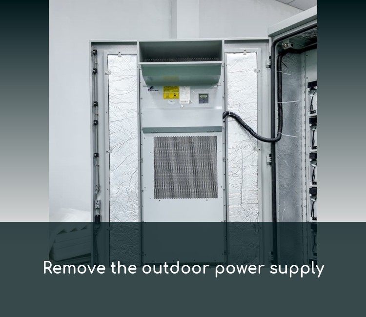 Remove the outdoor power supply