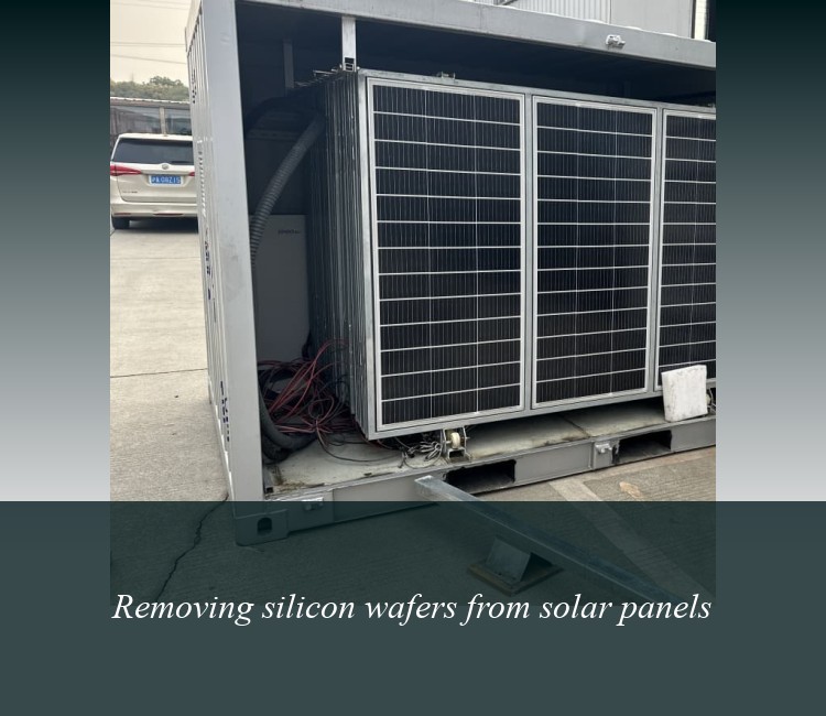 Removing silicon wafers from solar panels