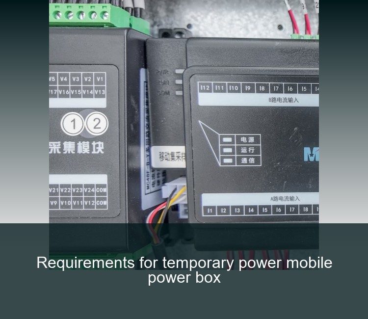 Requirements for temporary power mobile power box