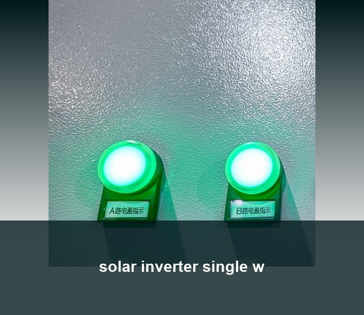 solar inverter single w