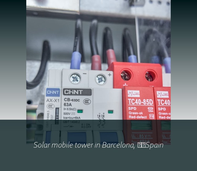 Solar mobile tower in Barcelona, ​​Spain