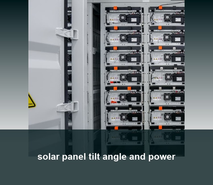 solar panel tilt angle and power