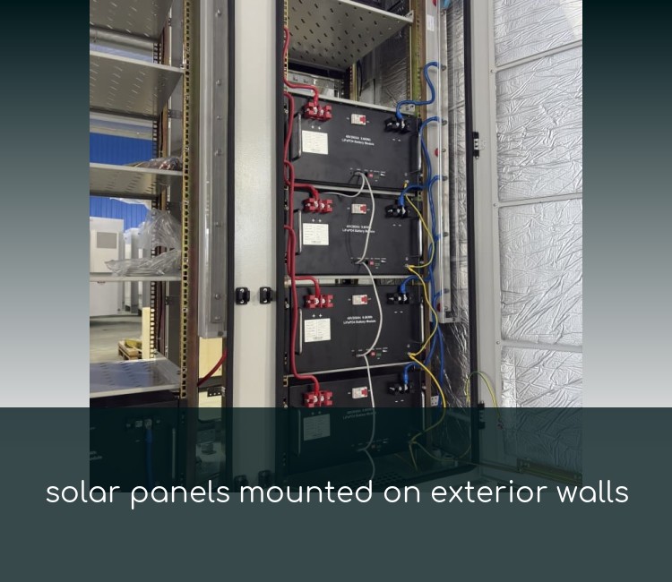 solar panels mounted on exterior walls