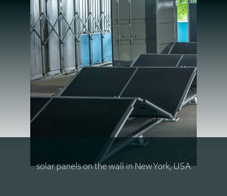 solar panels on the wall in New York, USA