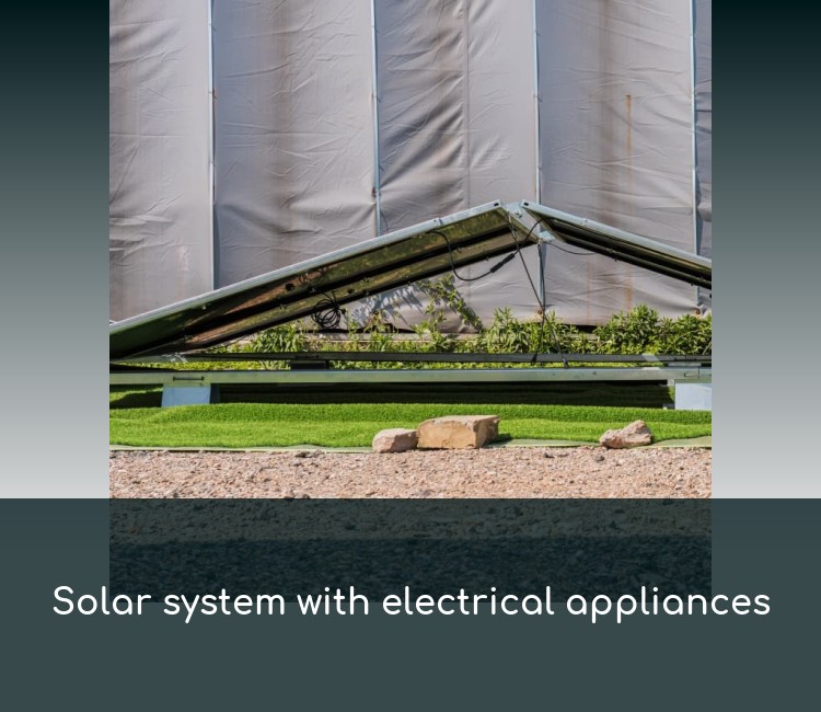 Solar system with electrical appliances