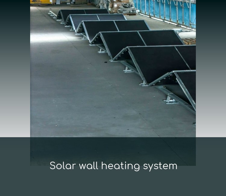 Solar wall heating system