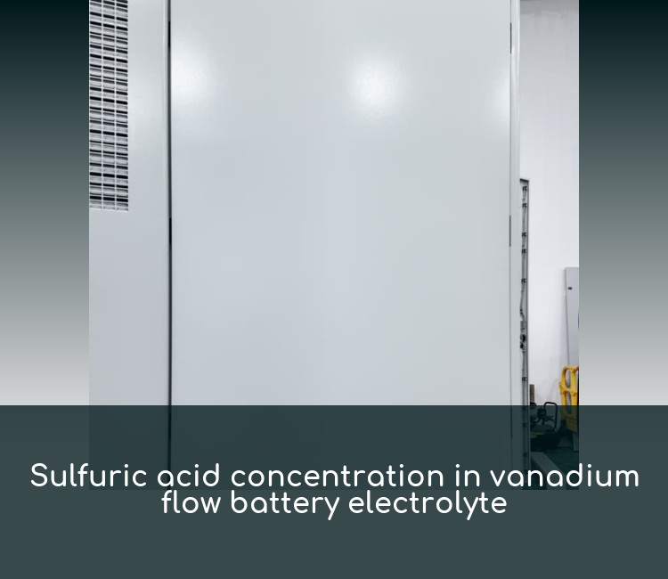 Sulfuric acid concentration in vanadium flow battery electrolyte