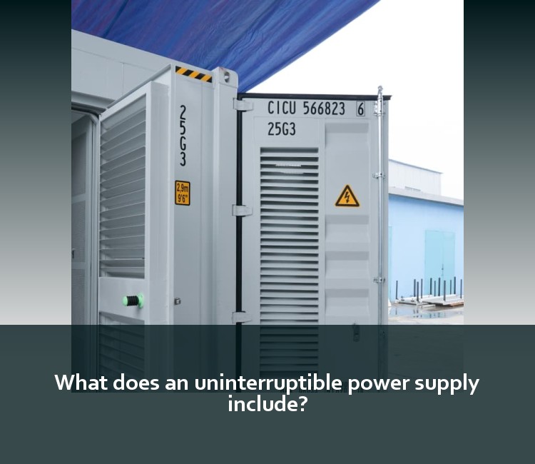 What does an uninterruptible power supply include?