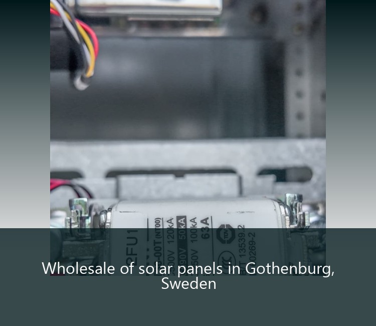 Wholesale of solar panels in Gothenburg, Sweden